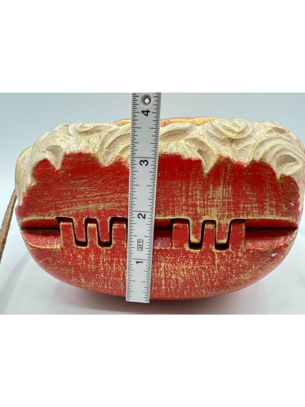 Hand-Carved Santa Claus Wooden Handbag By Timmy Woods Beverly Hills - Picture 13 of 13